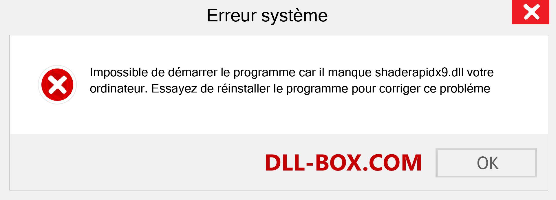 Le fichier shaderapidx9.dll est manquant ?. Télécharger pour Windows 7, 8, 10 - Correction de l'erreur manquante shaderapidx9 dll sur Windows, photos, images